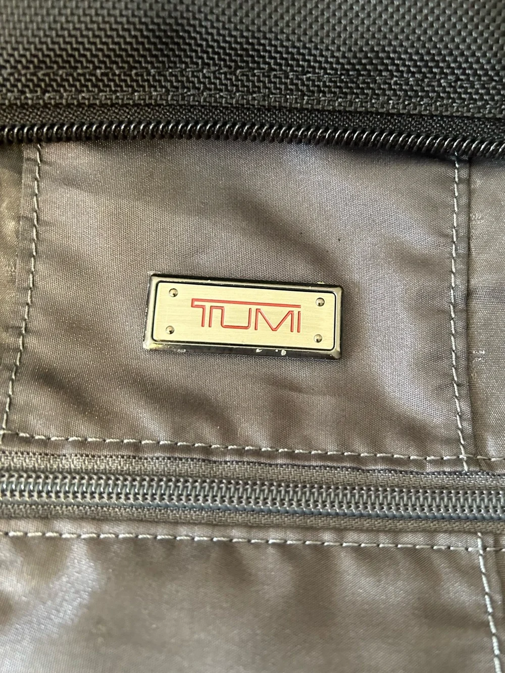 Authentic Tumi Black Men's Duffel Bag with Leather Trim